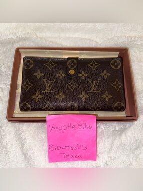 Louis Vuitton Monogram Long Wallet French Kisslock Continental Clutch